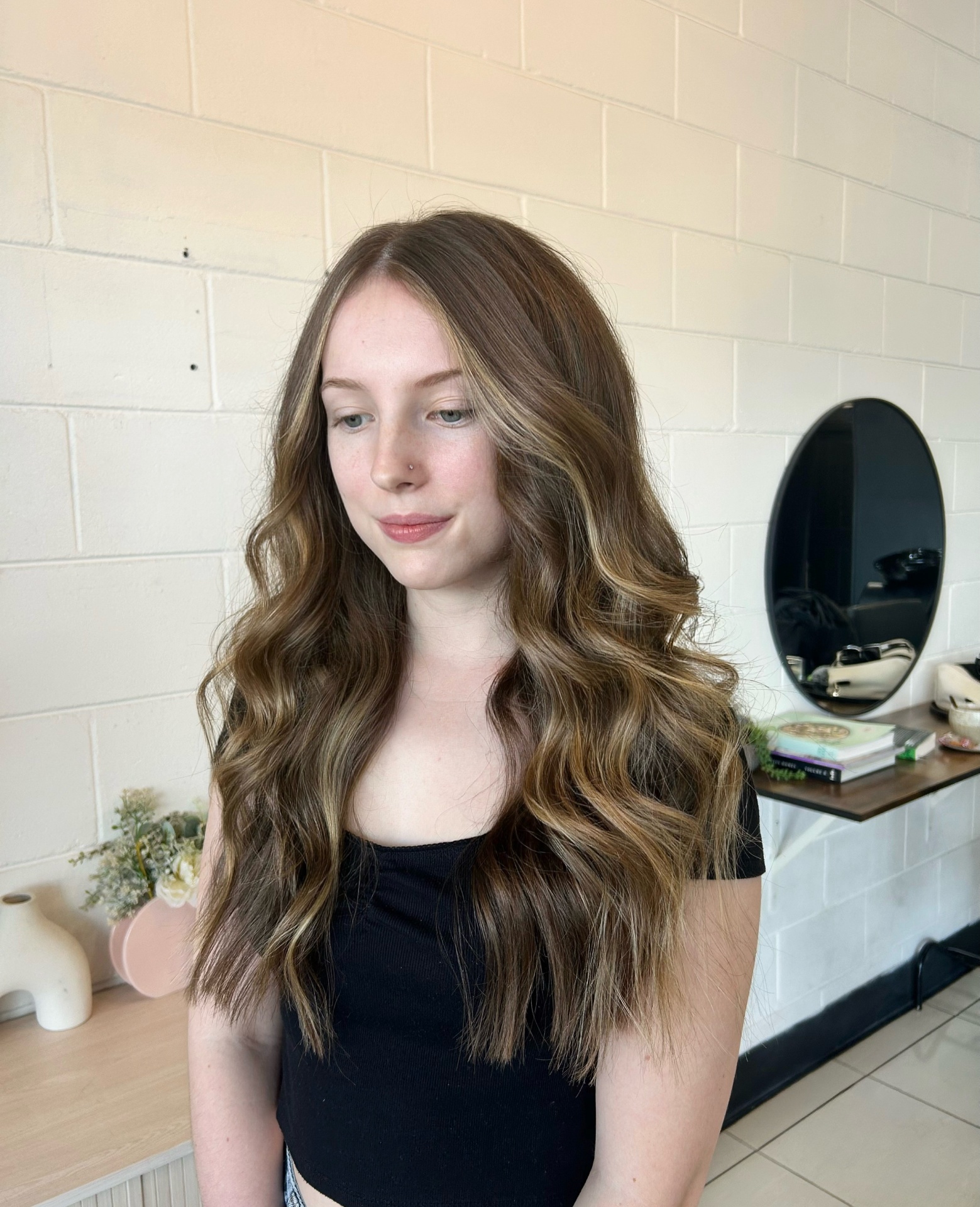 Warm brunette waves