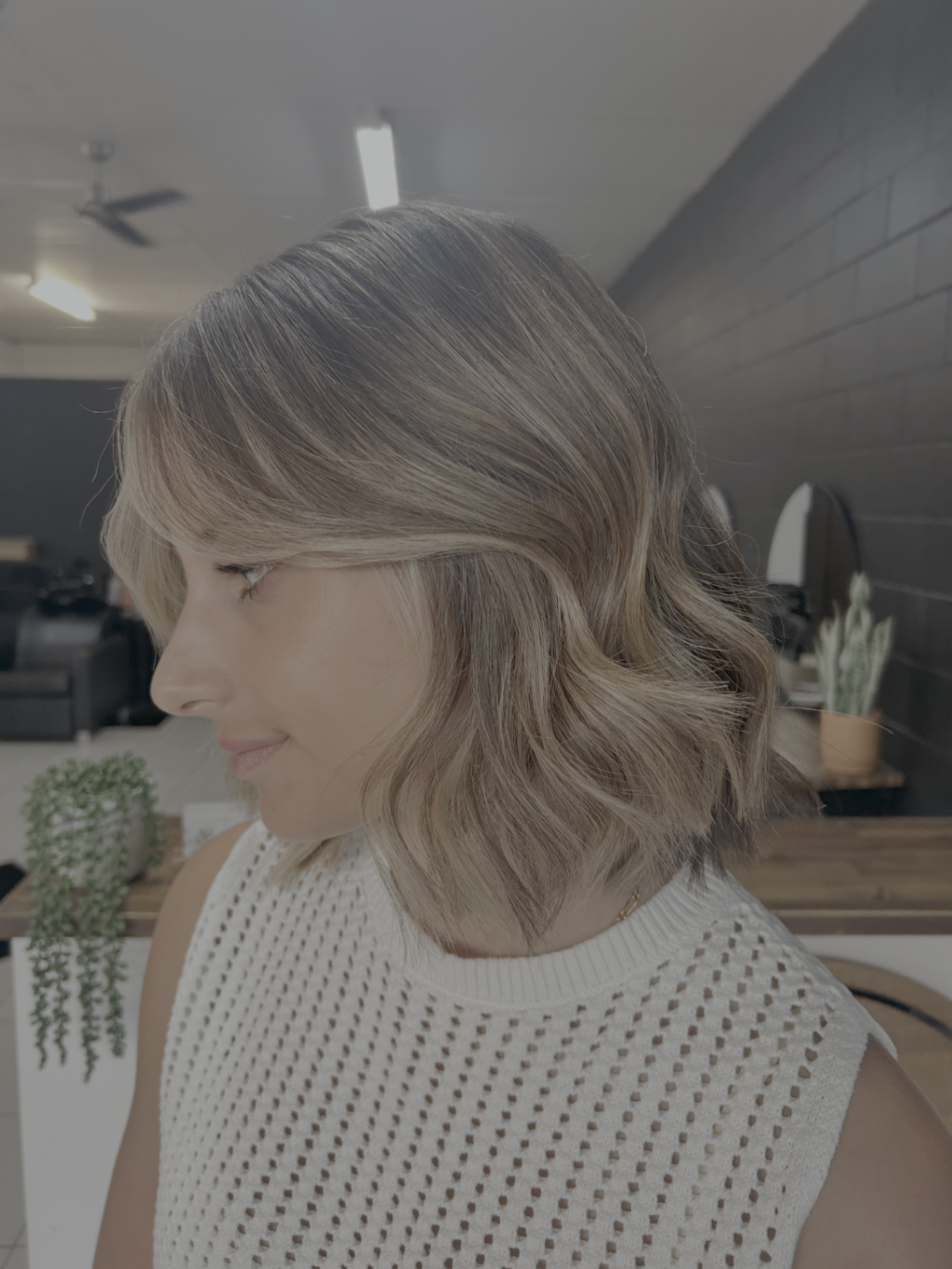Soft blonde bob