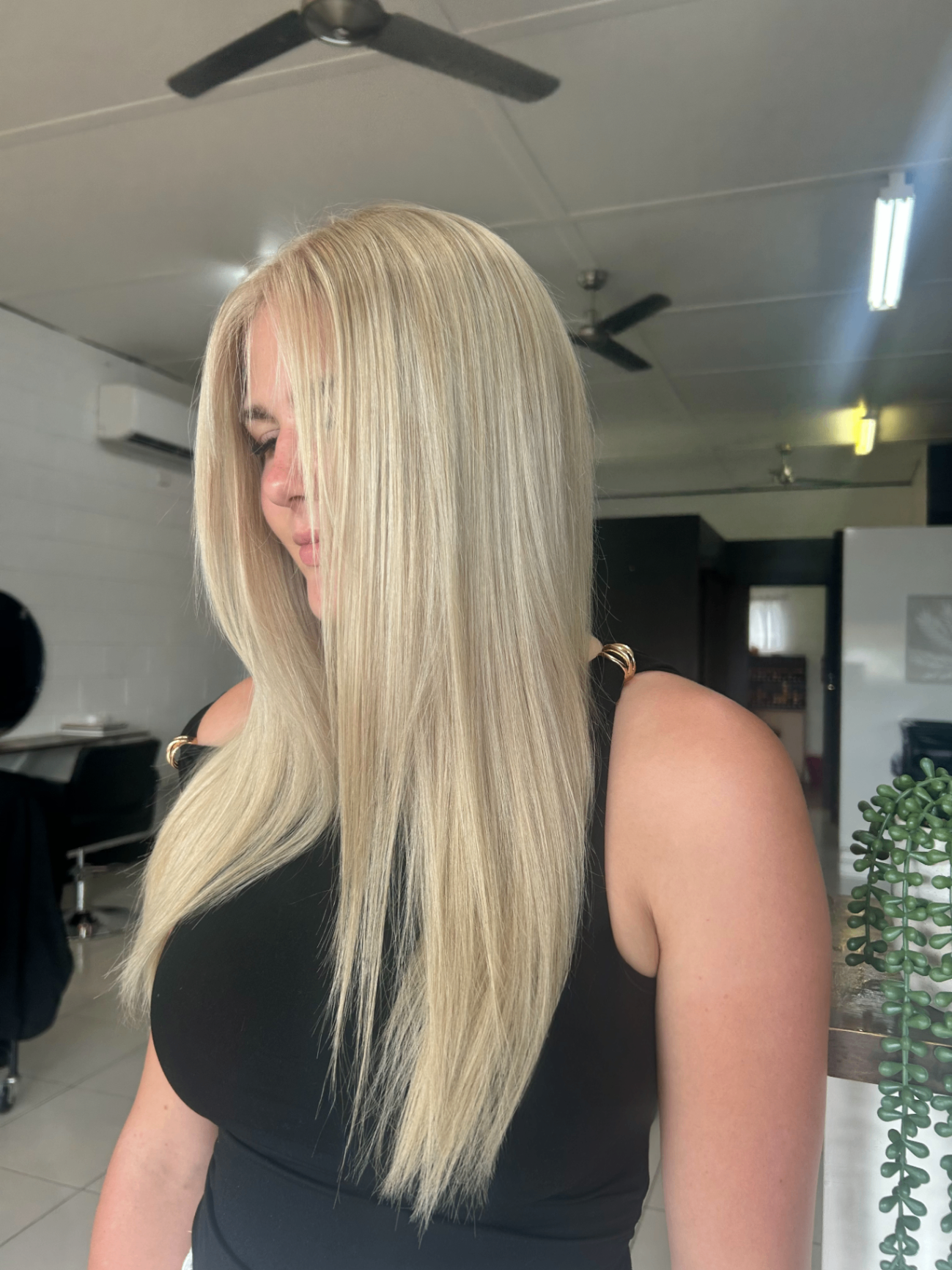 Icy blonde lengths